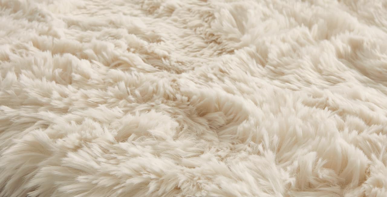 Fellteppich in beige
